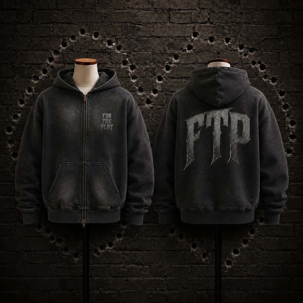 FTP: "Bulletproof" Faded Hoodie