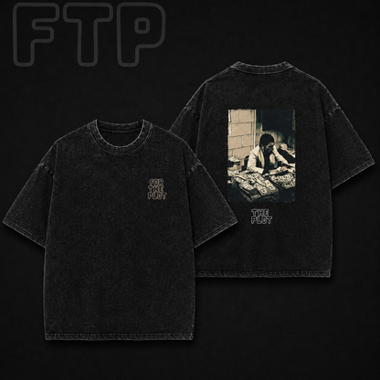 FTP: “The World is Yours” Vintage Charcoal Washed Graphic Street Tee